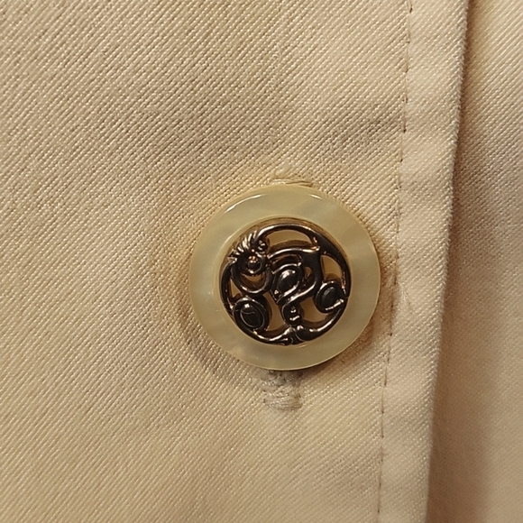 Vintage Positive Attitude Button Down Dress Shoulder Pads Decorative Button Sz 8 - Picture 5 of 10